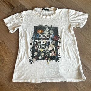 Obey Pretty Vacant Floral Graphic Tee XS